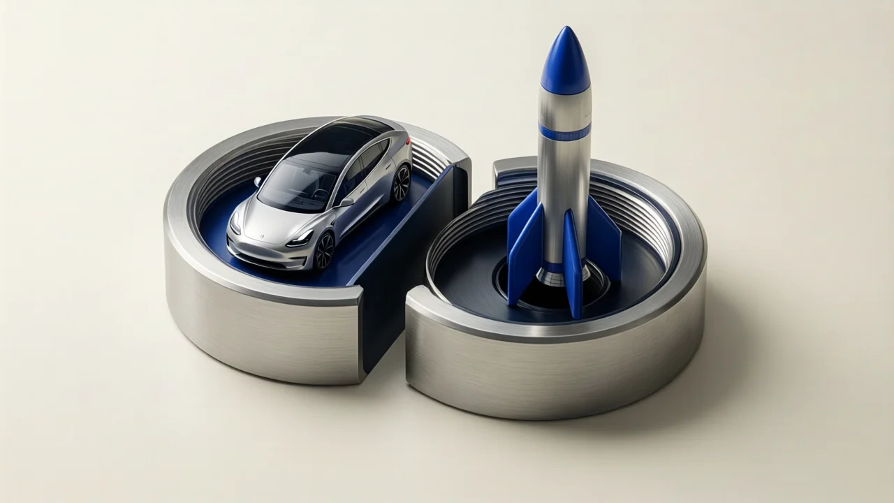 Illustration for “Will Tesla and SpaceX announce a merger? Polymarket deadlines and rules”